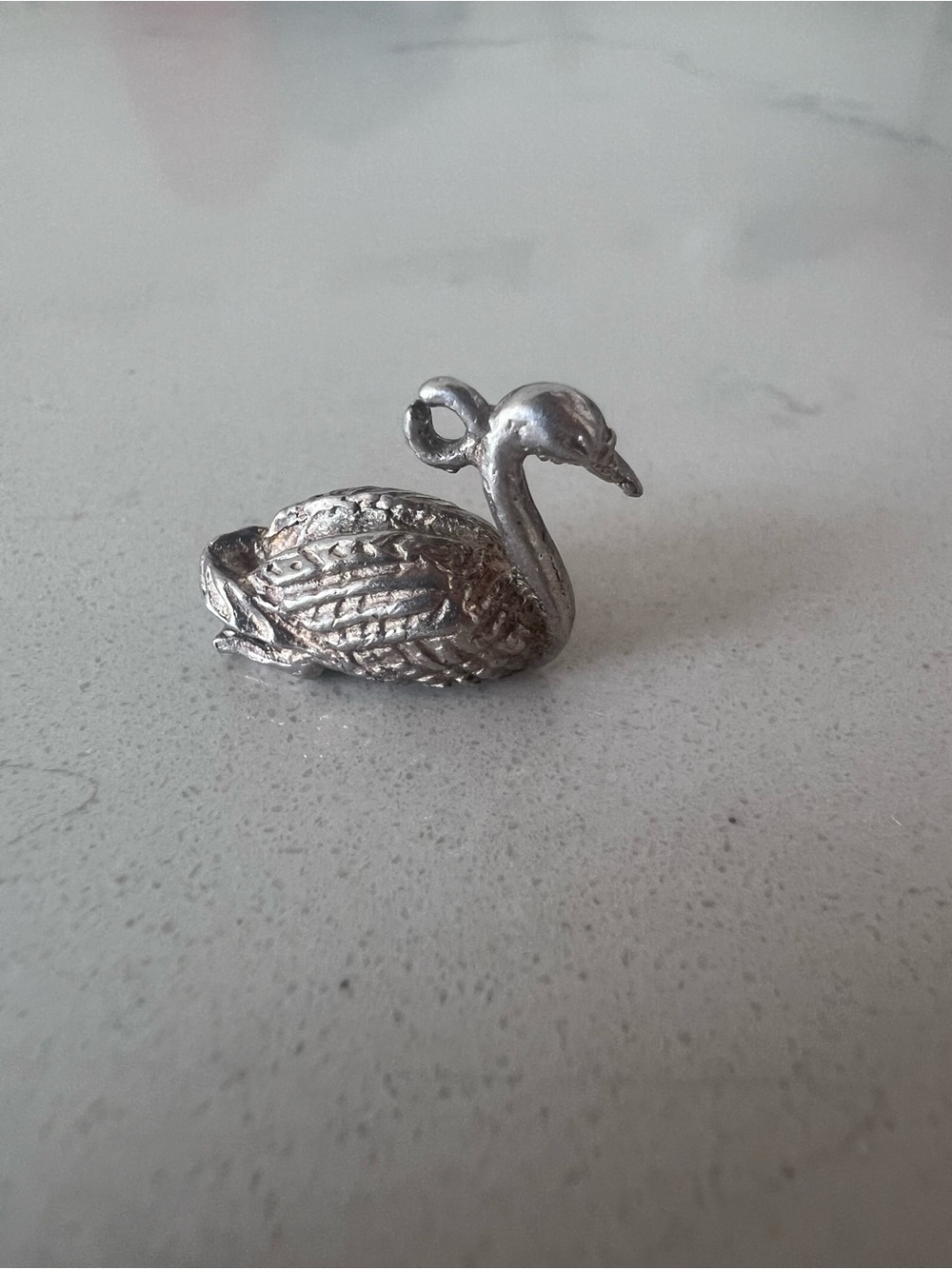 Vintage Sterling Silver Swan Charm Pendant 🦢